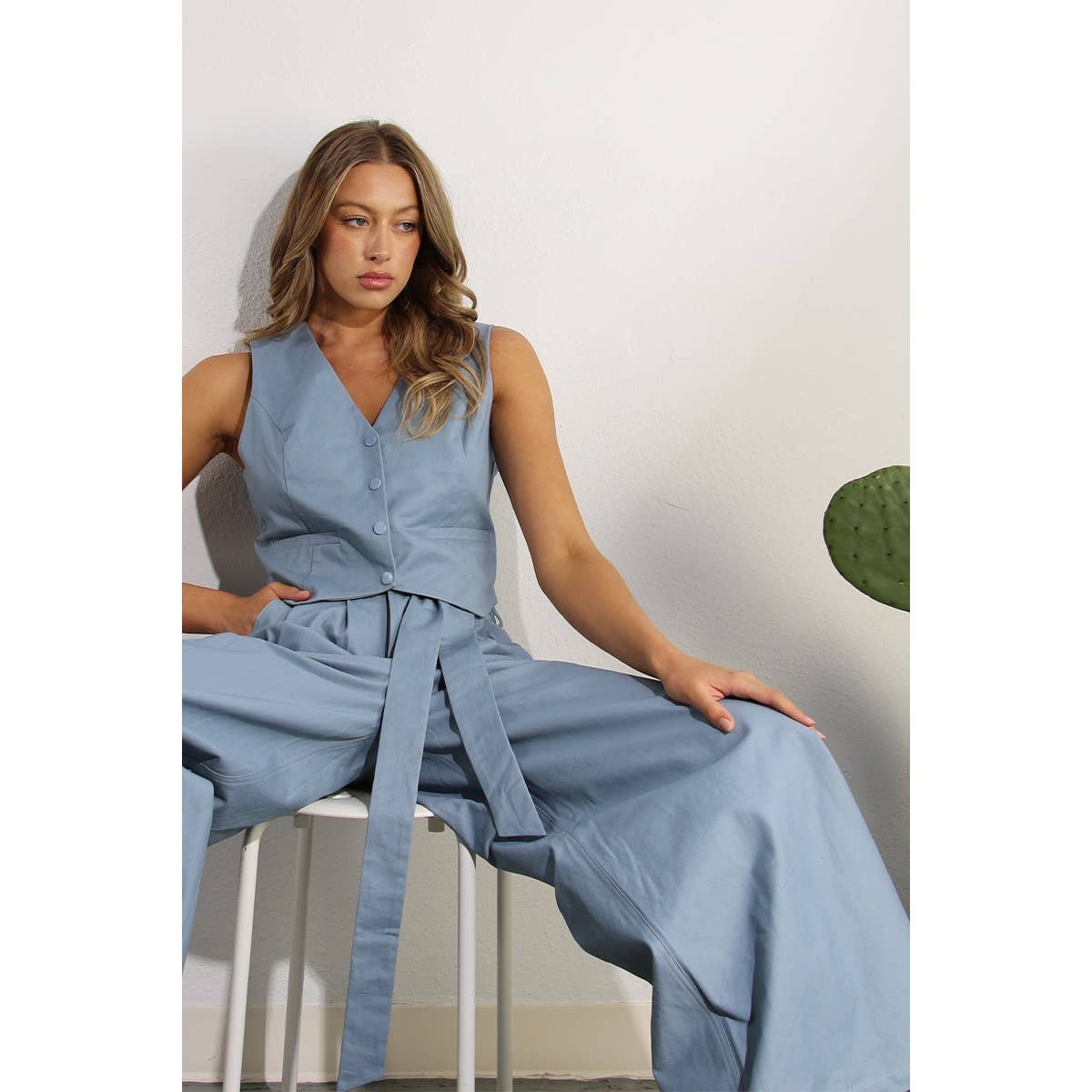 The Parker Cotton Vest and Pants Set