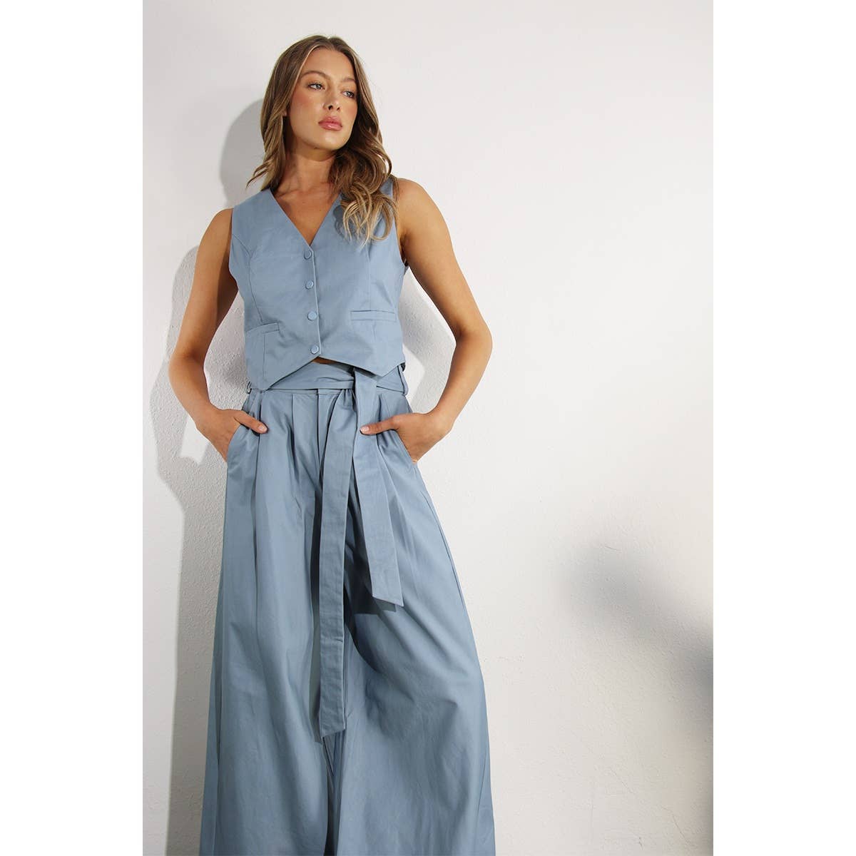 The Parker Cotton Vest and Pants Set