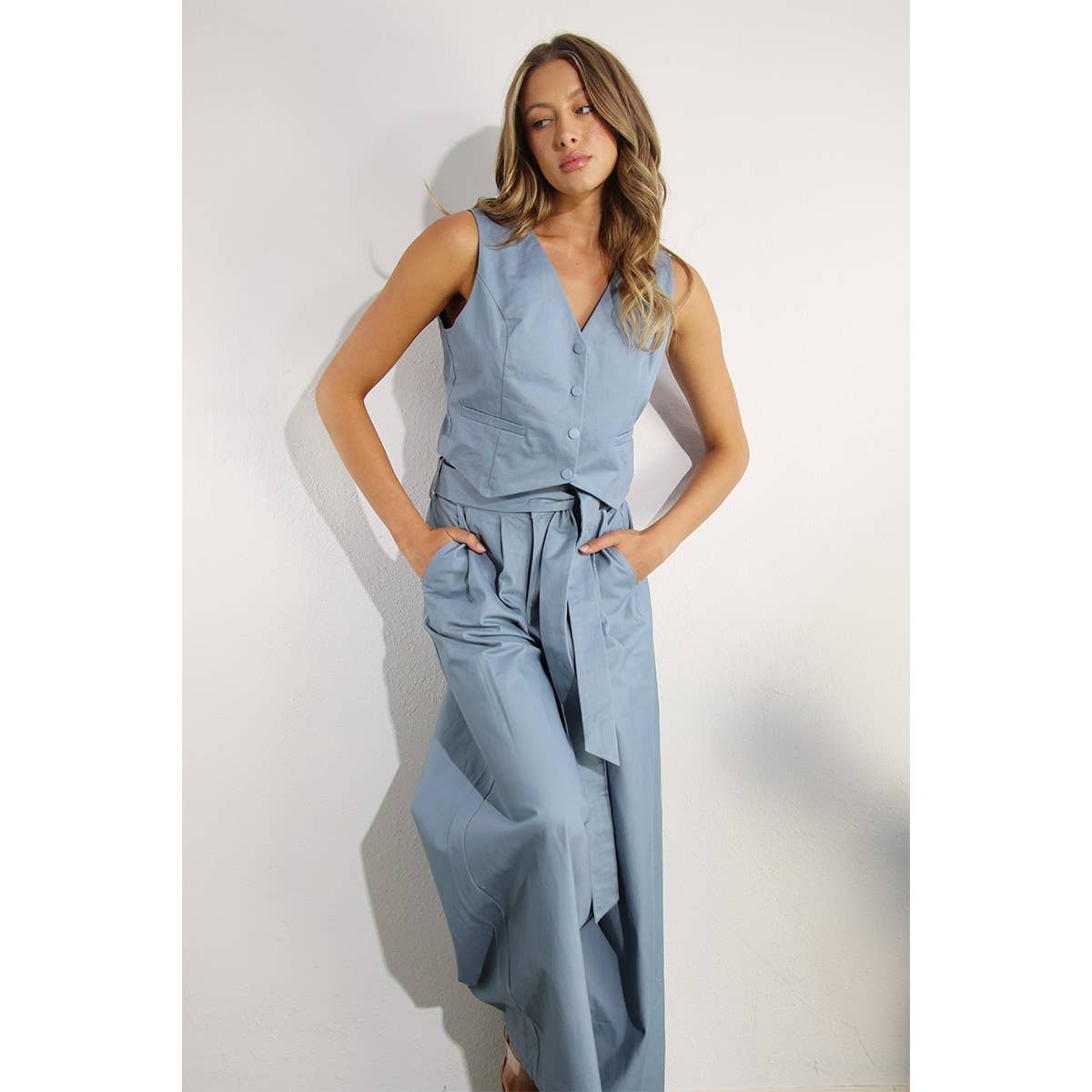 The Parker Cotton Vest and Pants Set