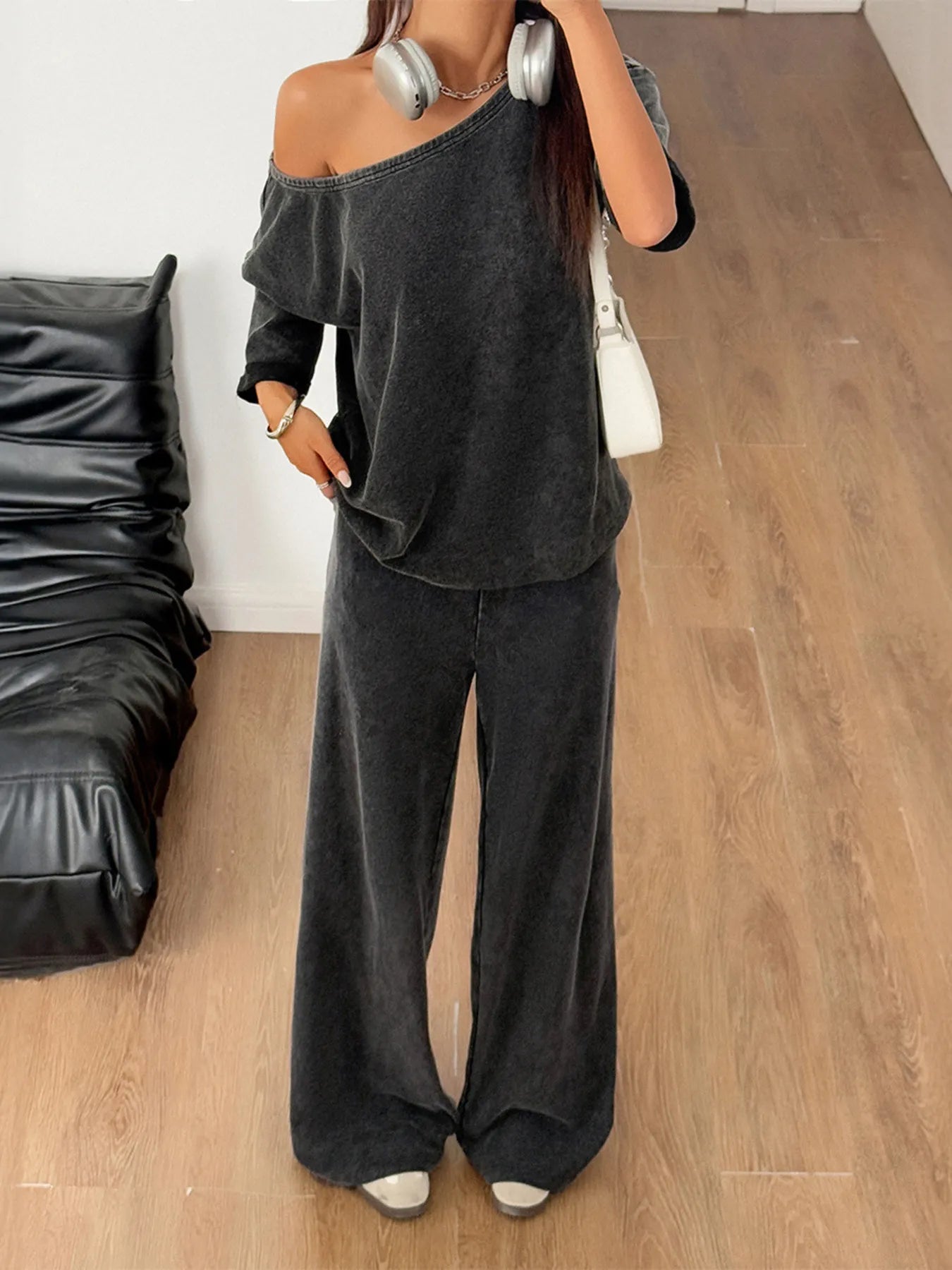 Last One! The Tatum Off Shoulder Lounge Set