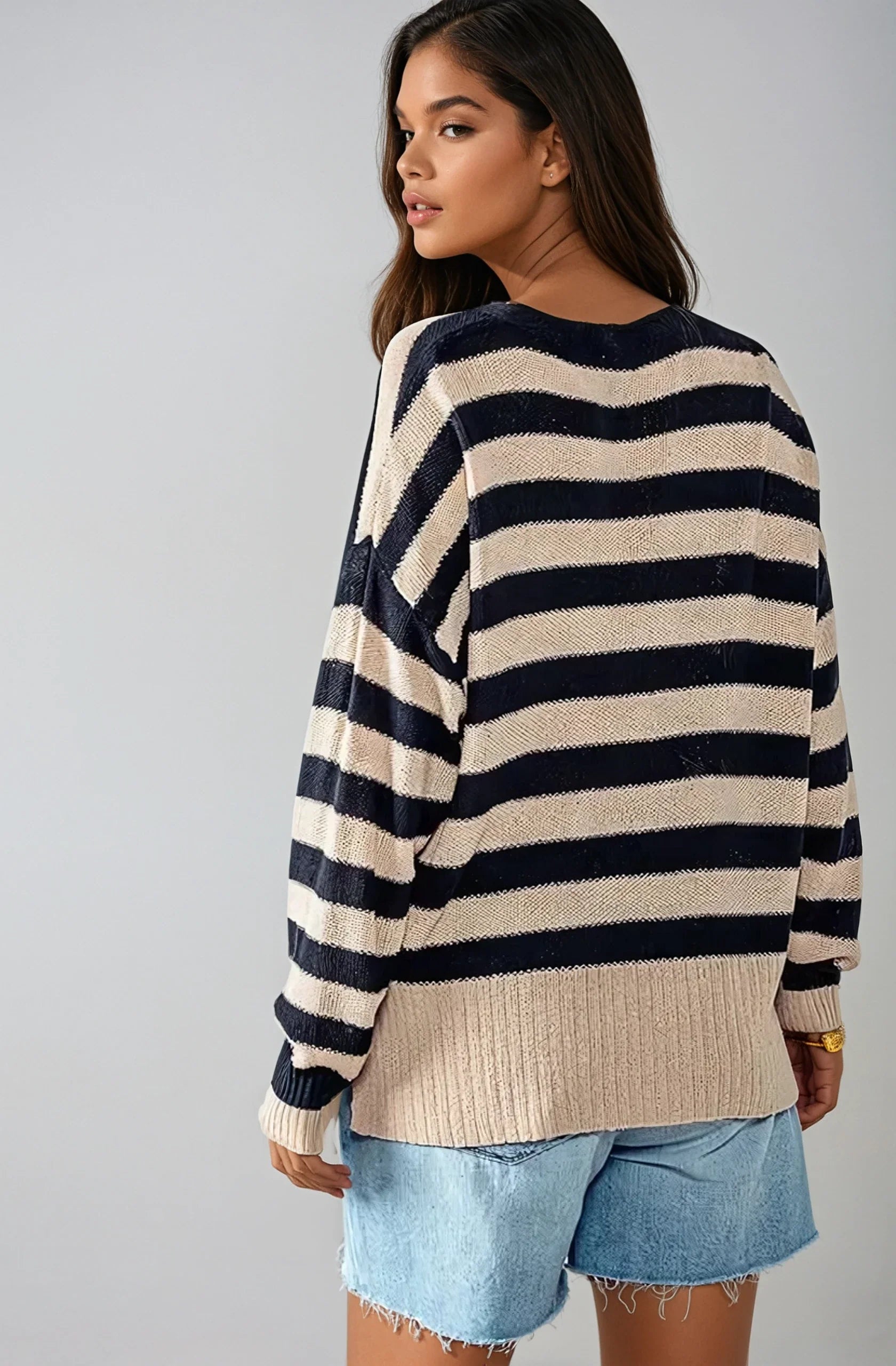 Coastal Muse Striped Knit Cardigan –Almost Gone!