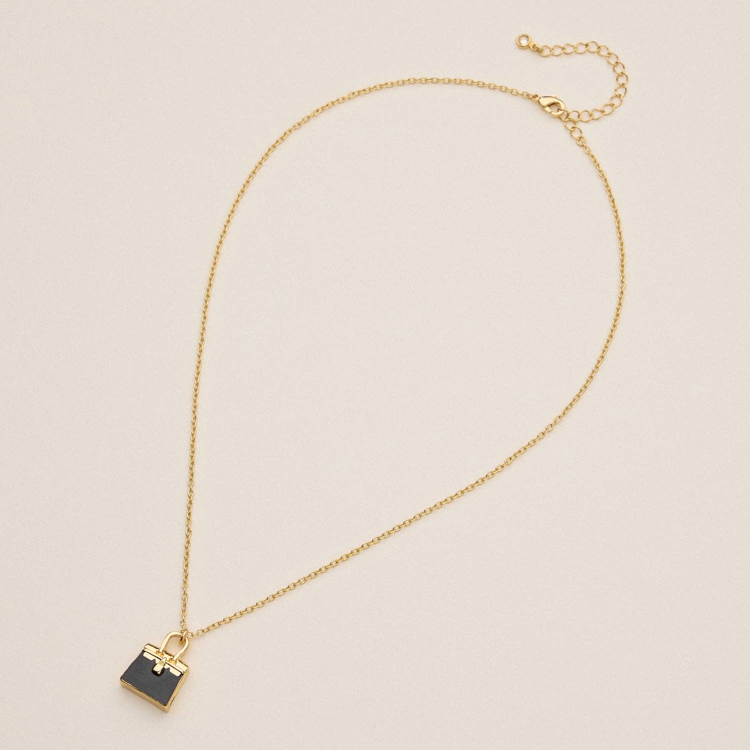 Mini Purse Pendant Necklace - 18K Gold