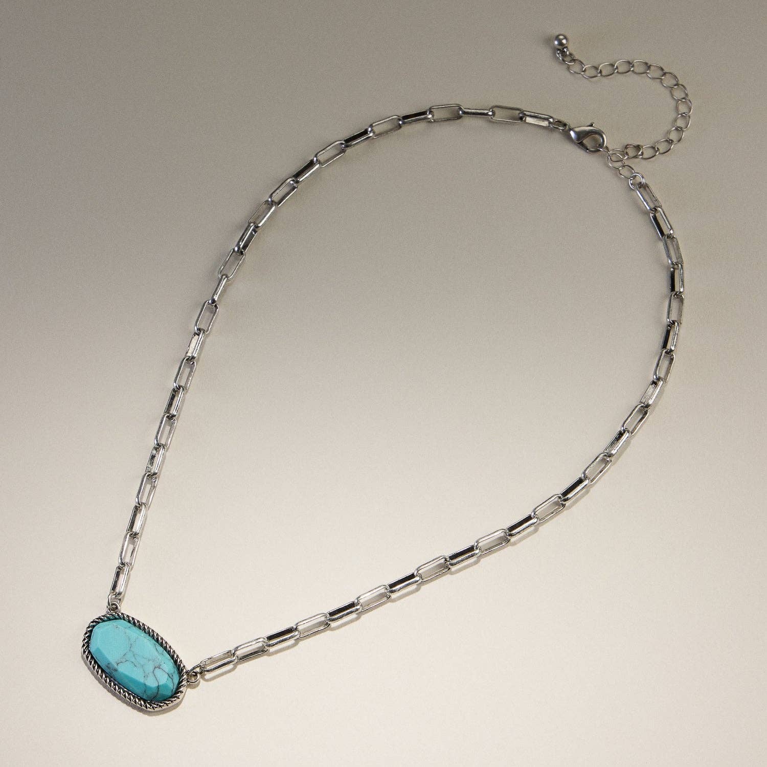 Natural Turquoise Pendant Necklace