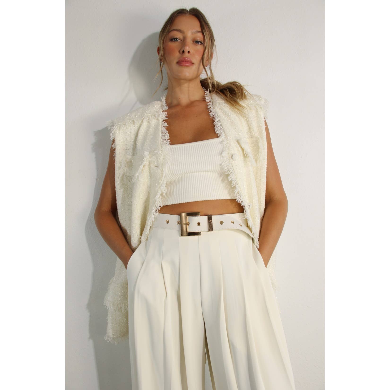The Stassi Oversized Vest Jacket and Pants Set