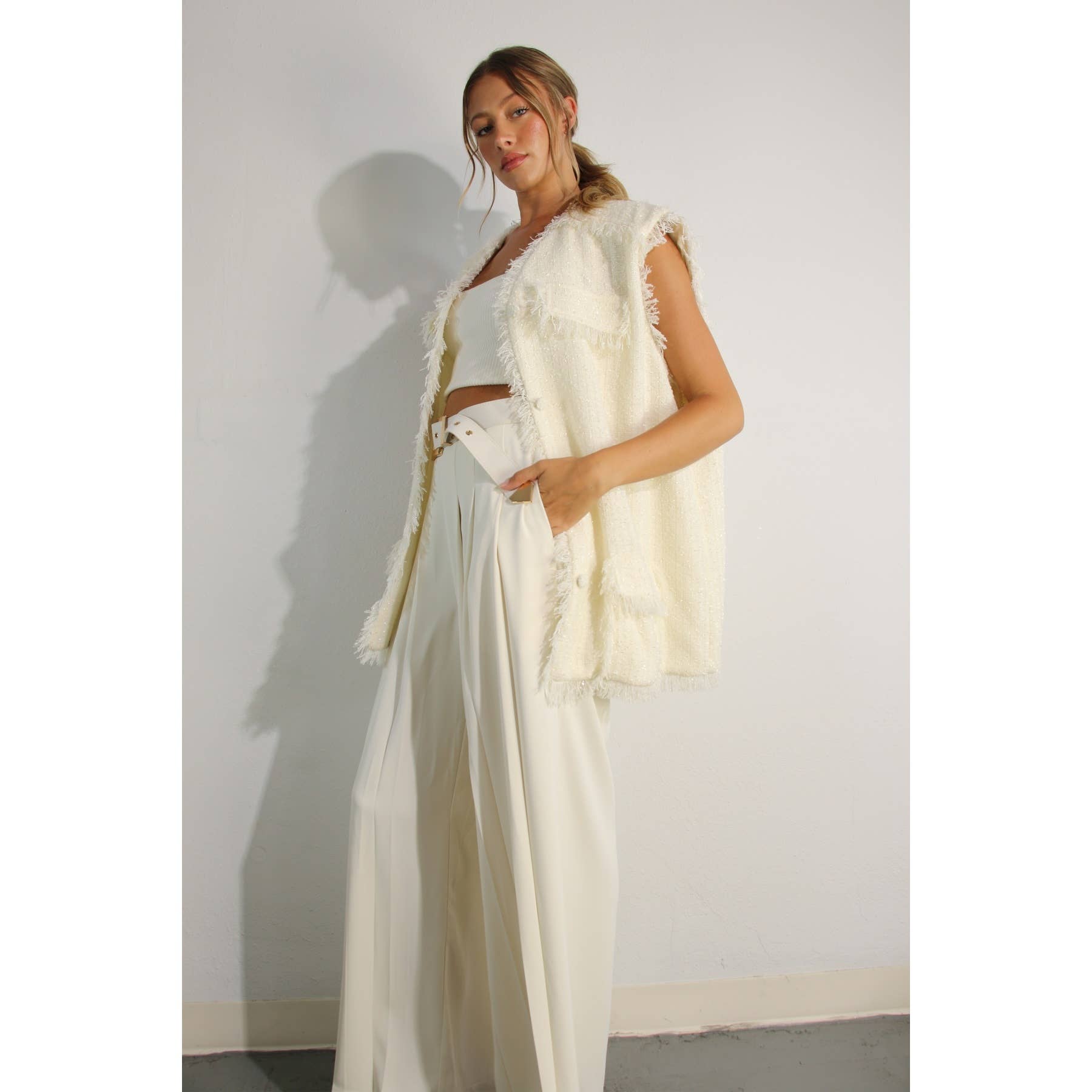 The Stassi Oversized Vest Jacket and Pants Set