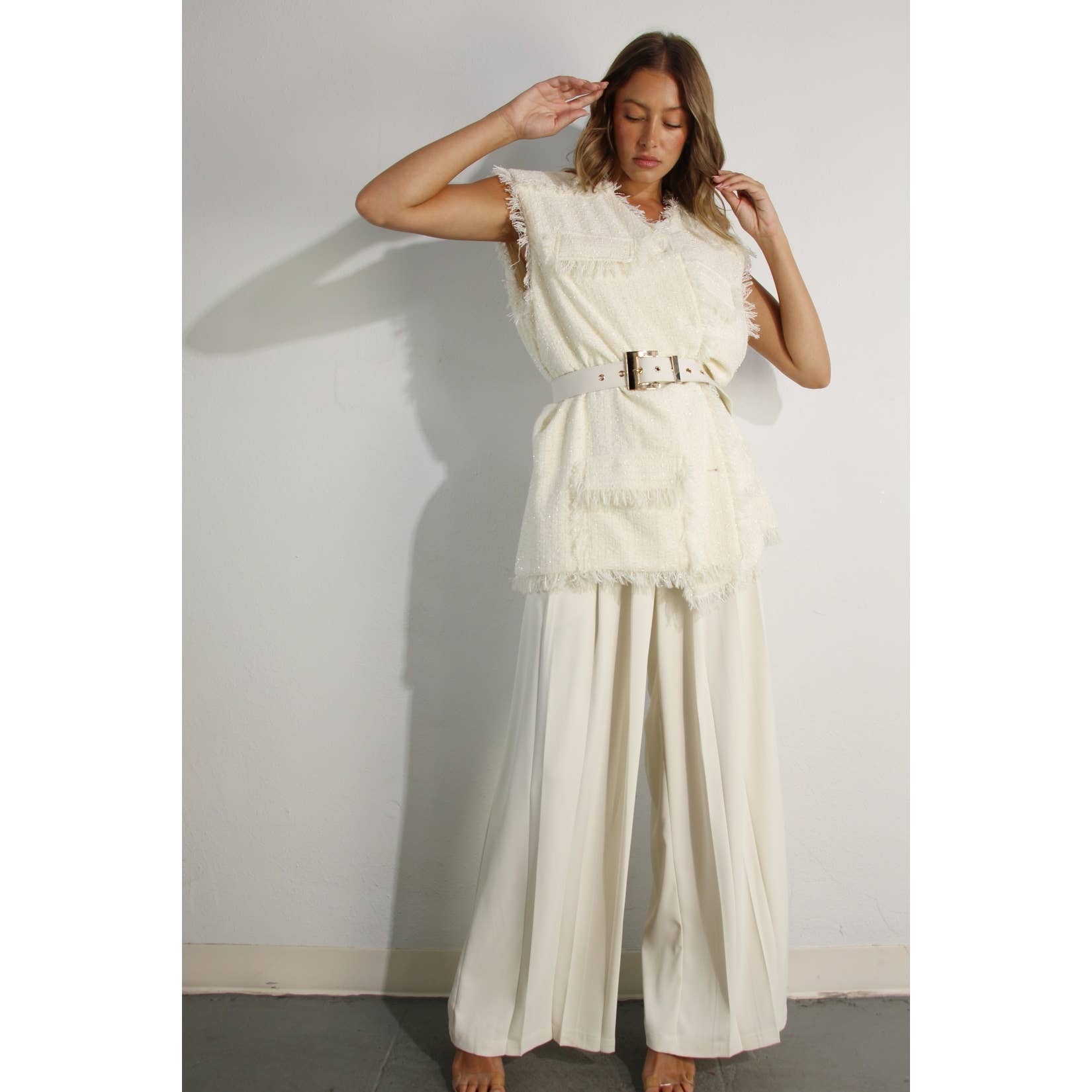 The Stassi Oversized Vest Jacket and Pants Set