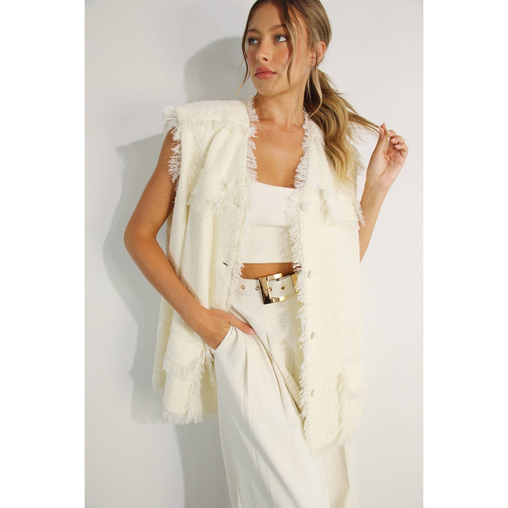 The Stassi Oversized Vest Jacket and Pants Set