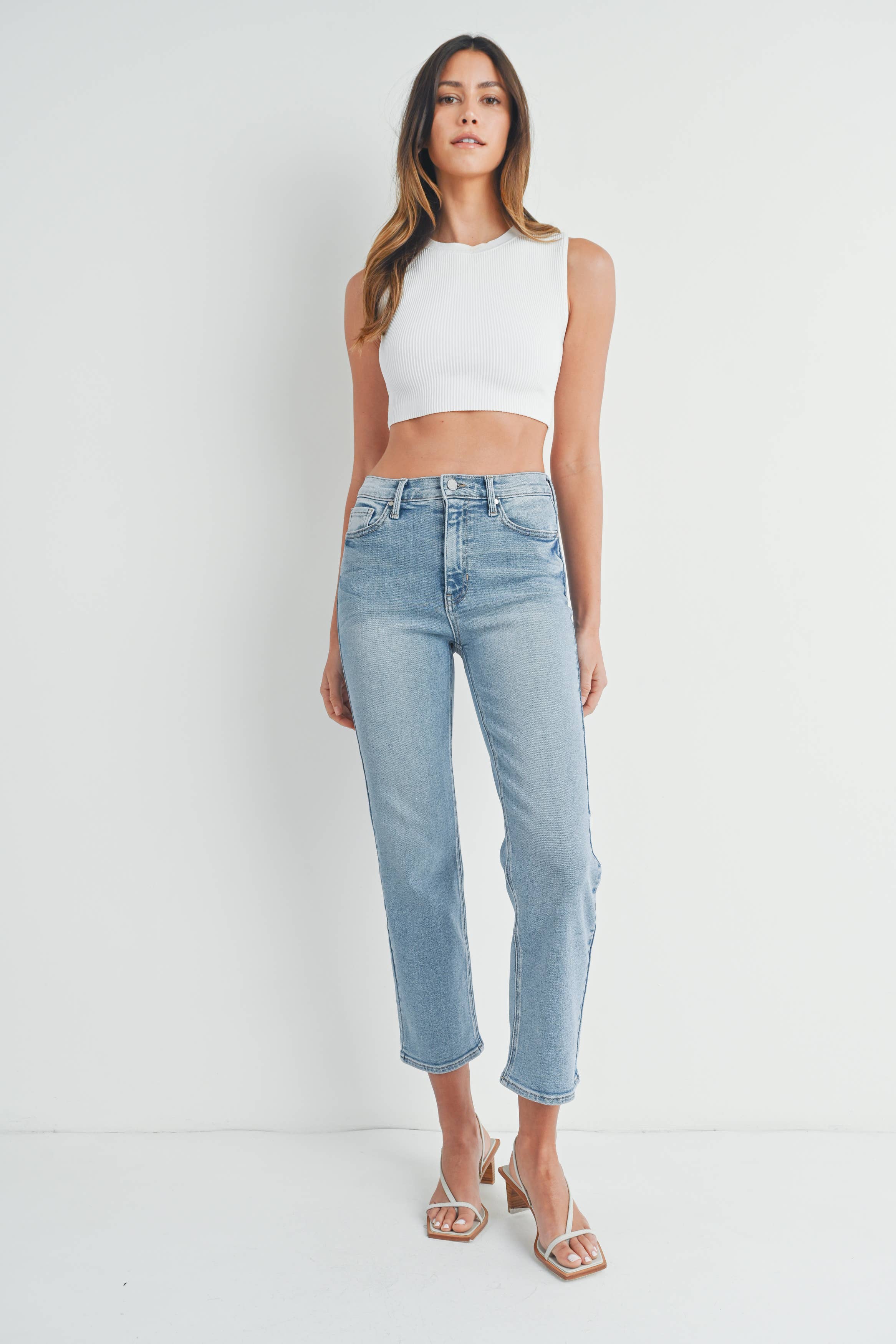 The Nikki Classic High-Waisted Straight Leg Jeans